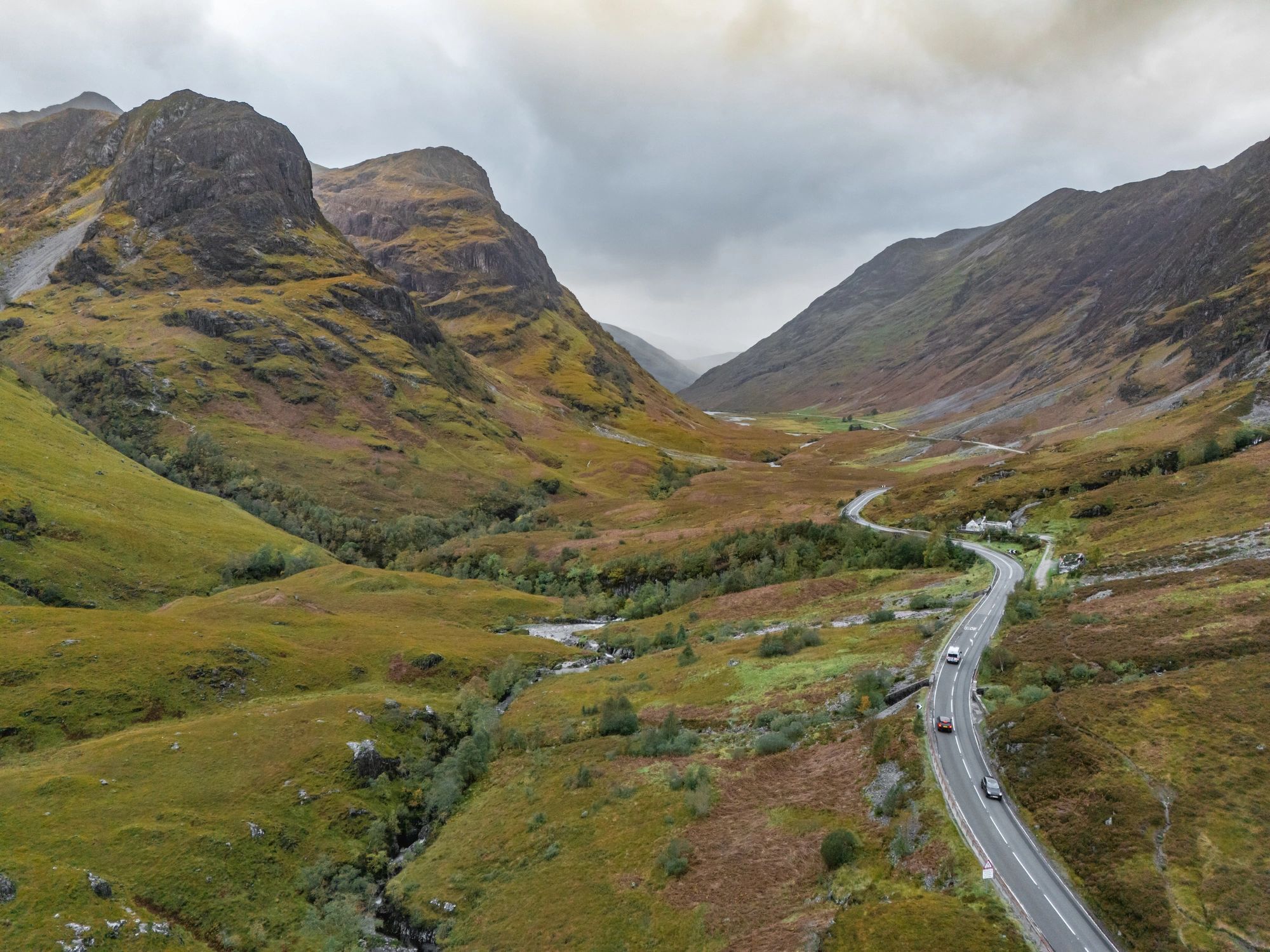 Glencoe valley in the Scottish Highlands